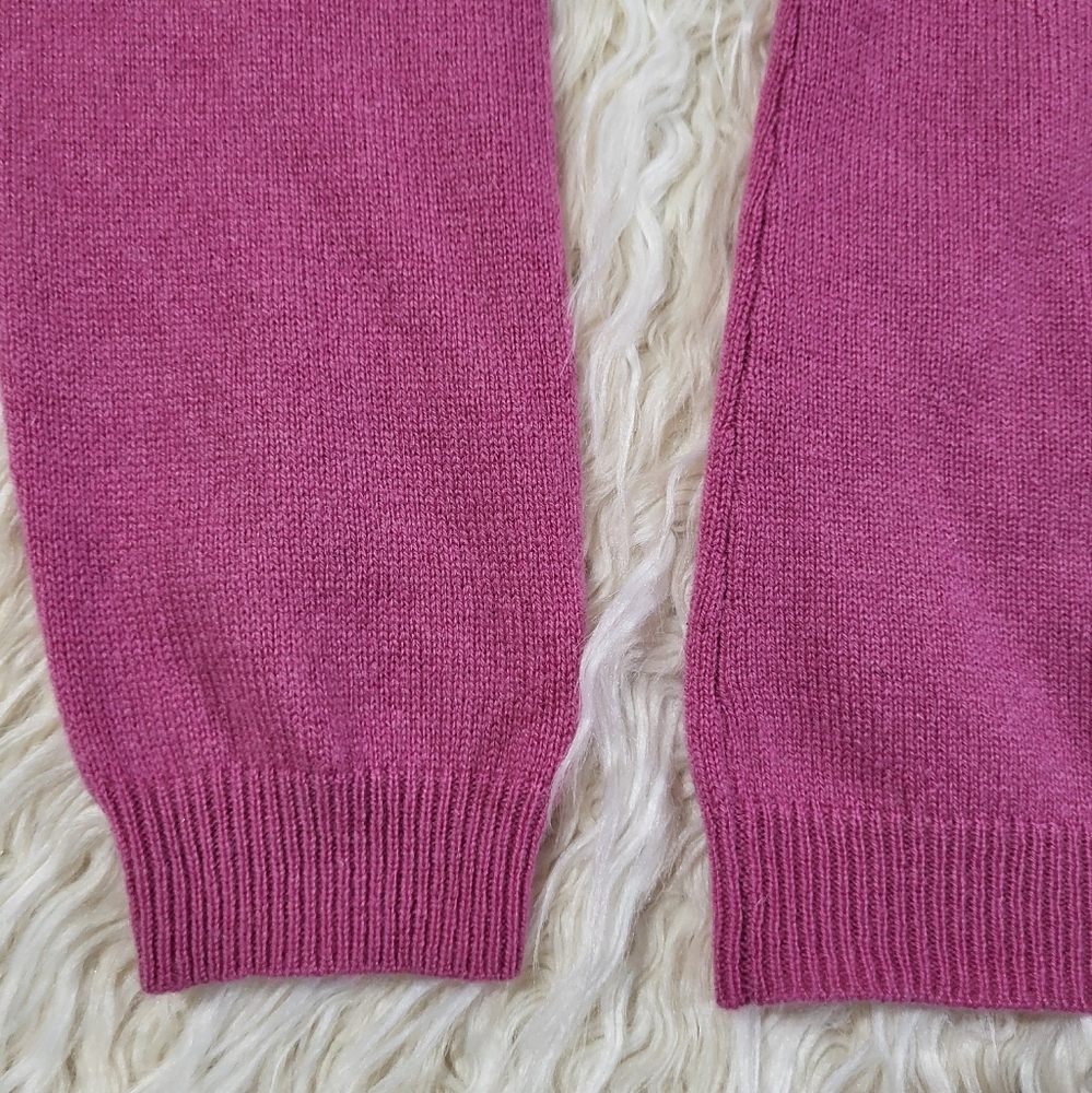 Simply Cashmere Pink V Neck 100 % Cashmere Sweater Medium - Picture 9 of 12